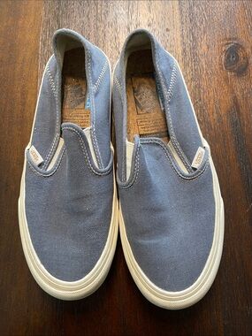VANS Blue Slip On Shoes Sneakers US Women 8.5 US Men 7 Skater Surf Urban Casual